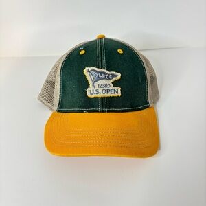 Ahead 123rd US‎ Open LACC Golf Trucker Hat Green Gold Mesh Snapback Classic Cut